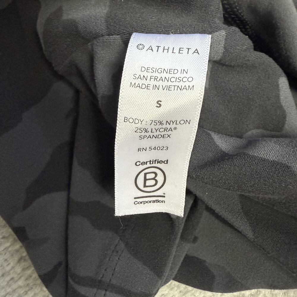 Athleta Salutation Camo Jogger Pants Womens Small Black Gray High Rise Yoga - Picture 5 of 11
